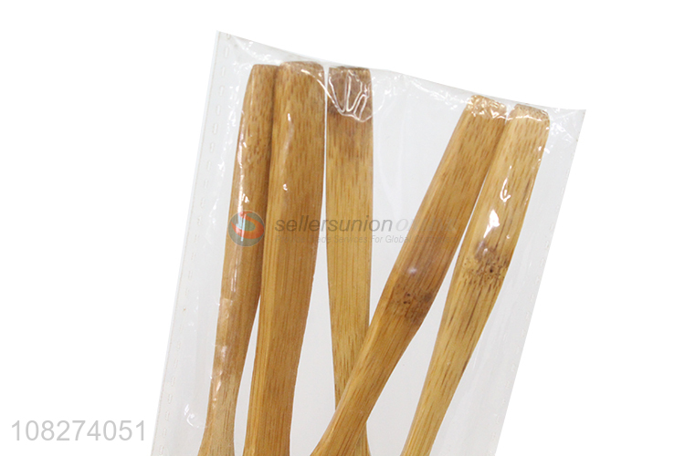 Hot selling reusable natural bamboo spoon set bamboo honey mixing spoons
