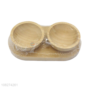 High quality household bamboo tableware set bamboo bowls with tray