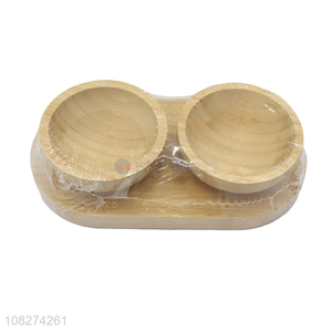 High quality household bamboo tableware set bamboo <em>bowls</em> with tray