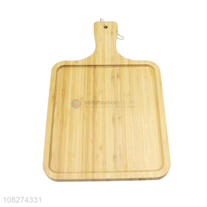 High quality natural bamboo pizza board pizza cheese tray serving platter