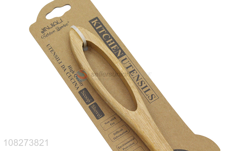 Good price durable natural bamboo salad spoon kitchen cooking spoon