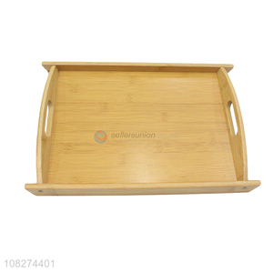 Wholesale natural bamboo food serving tray for restaurant hotel kitchen