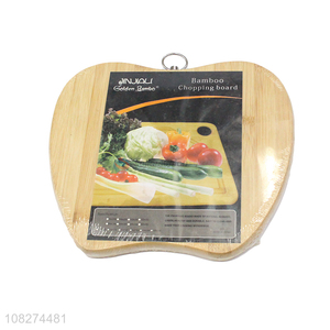 New product apple shape natural bamboo chopping board kitchen accessories