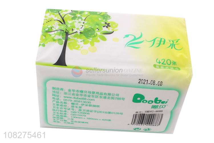 Hot Sale 420 Sheets Soft Tissue Extraction Tissue Paper