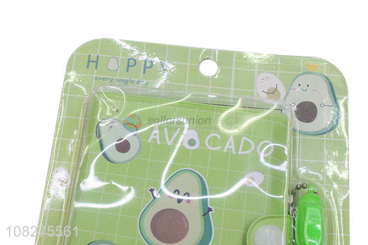 Wholesale Avocado Pattern Notebook With Snap And Pen