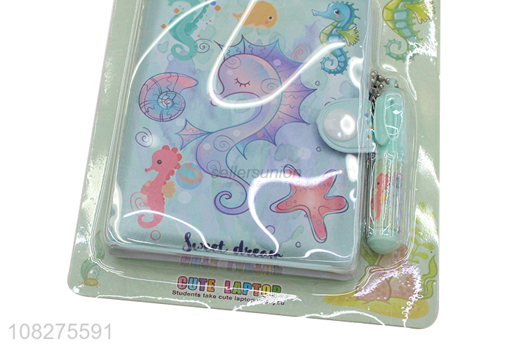 Cartoon Pattern Hand Account Notebook With Pen Set