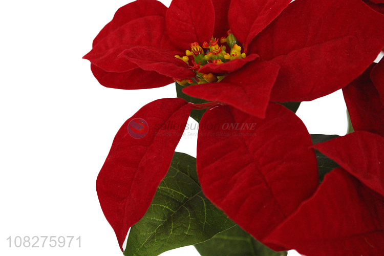 Good price fake flowers artificial Christmas flowers for holiday decoration