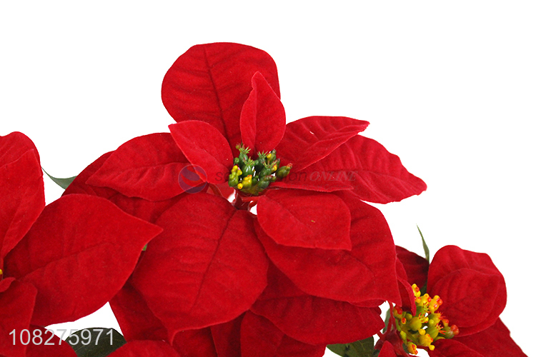 Good price fake flowers artificial Christmas flowers for holiday decoration