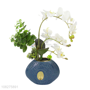 China imports lifelike <em>artificial</em> flowers <em>potted</em> orchid flowers faux <em>plant</em>