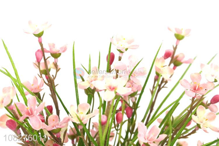 Hot selling artificial flowers fake wintersweet in vase for wedding decor