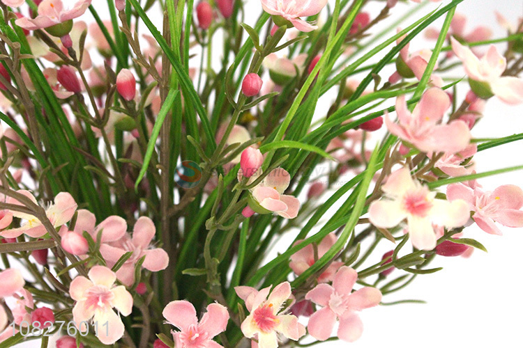 Hot selling artificial flowers fake wintersweet in vase for wedding decor
