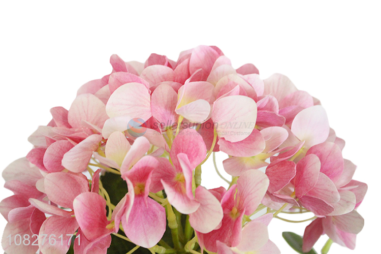 Good price realistic artificial flowers with vase for wedding decoration