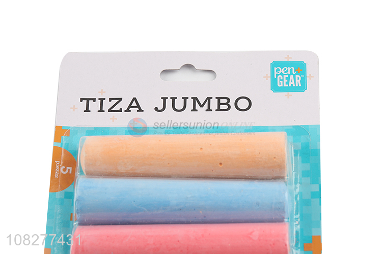 Custom 5 Colors Dustless School Jumbo Sidewalk Chalk For Kids