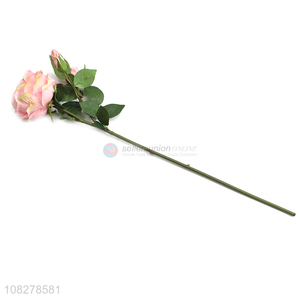 Yiwu supplier pink cloth artificial rose home decoration