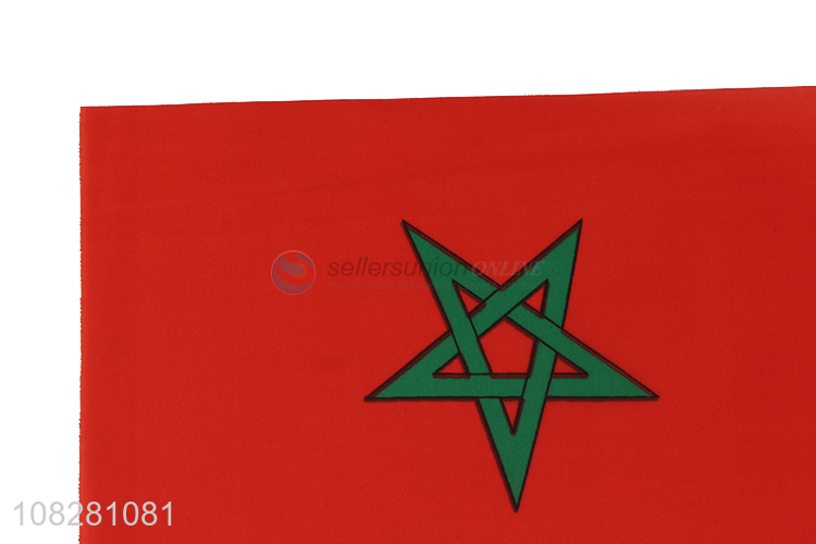 Yiwu market polyester Morocco national flag handheld flag