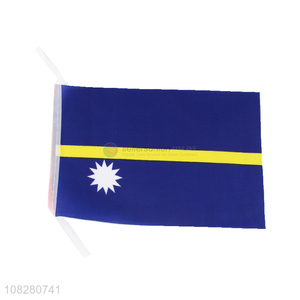 Factory Wholesale Polyester Nauru National <em>Flag</em> Mini Hand <em>Flag</em>