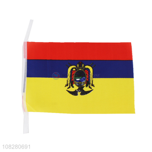 Factory supply polyester car flag Ecuador hand-held national flags
