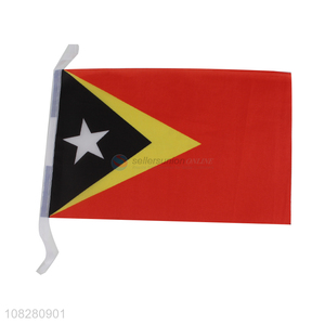 Yiwu wholesale East Timor national flag polyester car flag