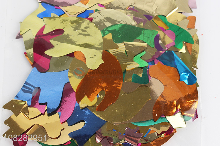 Dove-Shaped PET Metallic Color Confetti For Party Decoration