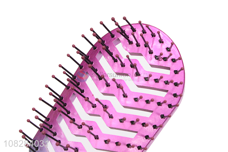 China factory rose red plastic long hair comb hair brush
