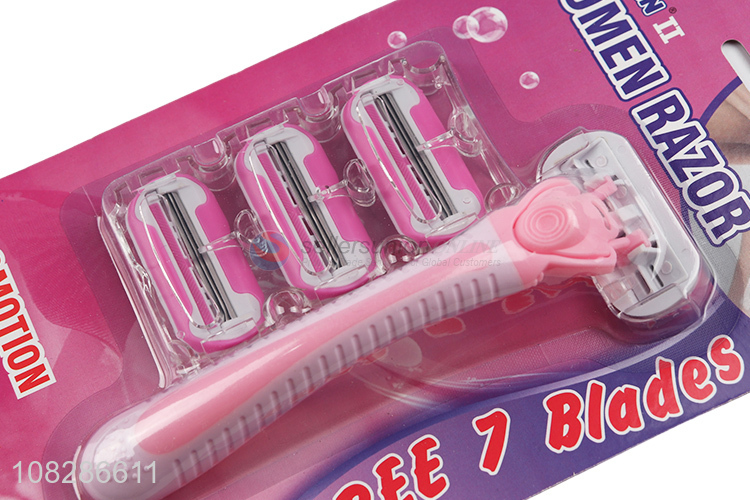 Yiwu market women 7blades body razor with top quality