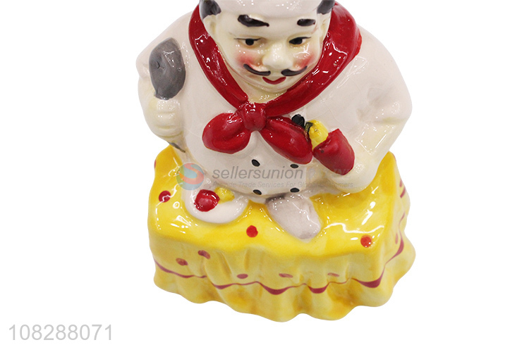 Good price ceramic chef crafts ornaments for decoration