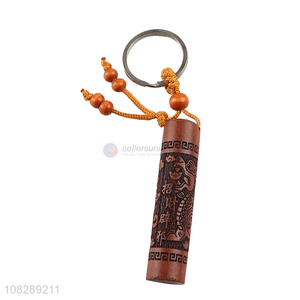High quality wooden creative sculpture keychain for accessories