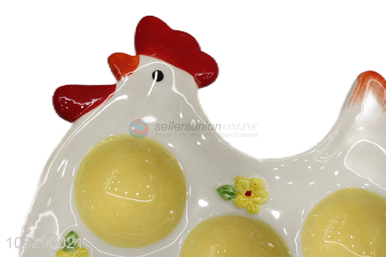 Factory wholesale ceramic egg tray home kitchen supplies