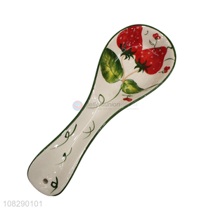 Popular products ceramic printed soup spoon for kitchen
