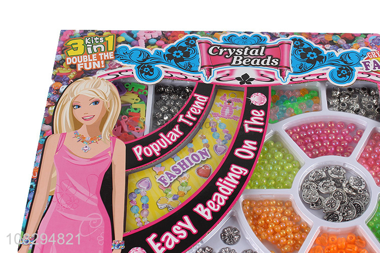 High quality trendy beads jewelry necklace making kit for girls