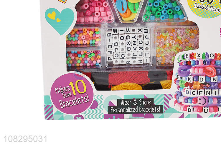 Good quality ABC beads & charms DIY bracelet making kit for girls