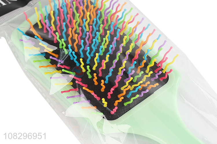 Latest design colourful pins massage hair comb with air cushion