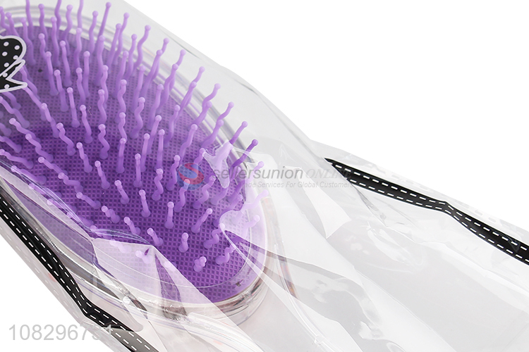 Yiwu factory purple fashion anti-static hair comb for sale