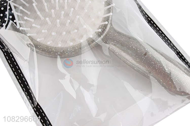 China products round plastic hair comb with long handle