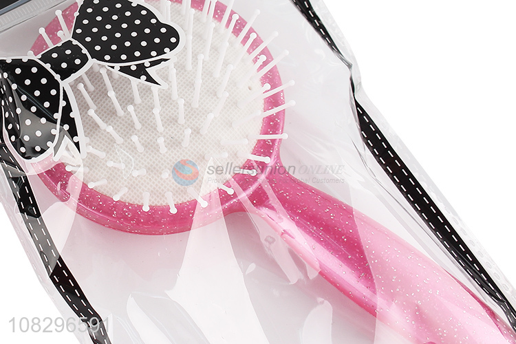 New products round pink long hair massage hair comb wholesale