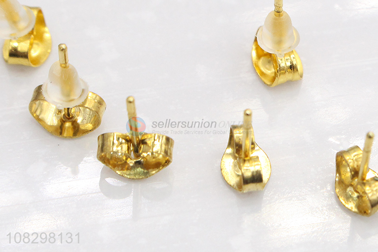 Wholesale stainless steel round flower cartilage stud earrings