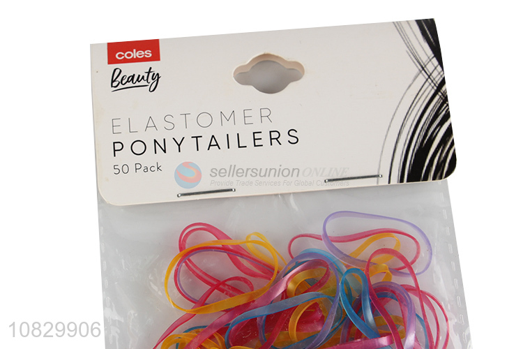 Top quality multicolor small hair rope girls kids hair ring