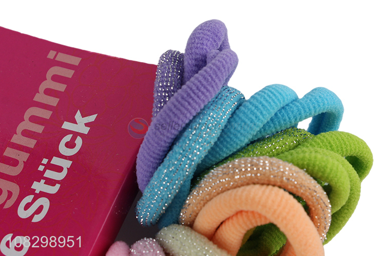 Hot selling multicolor hair ring girls kids hair rope