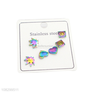 Wholesale Trendy <em>Ear</em> Stud Stainless Steel Earrings