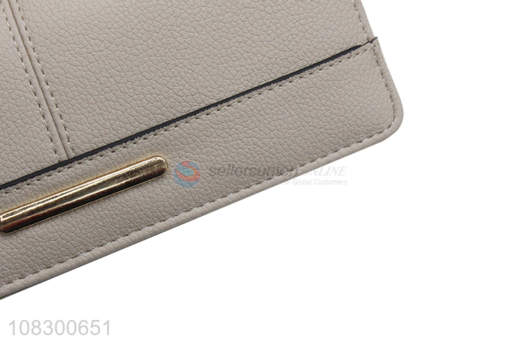 Good quality long clutch wallet trifold wallet card organizer