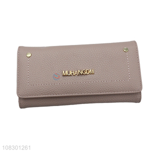 Best selling trendy women wallet long trifold clutch wallet