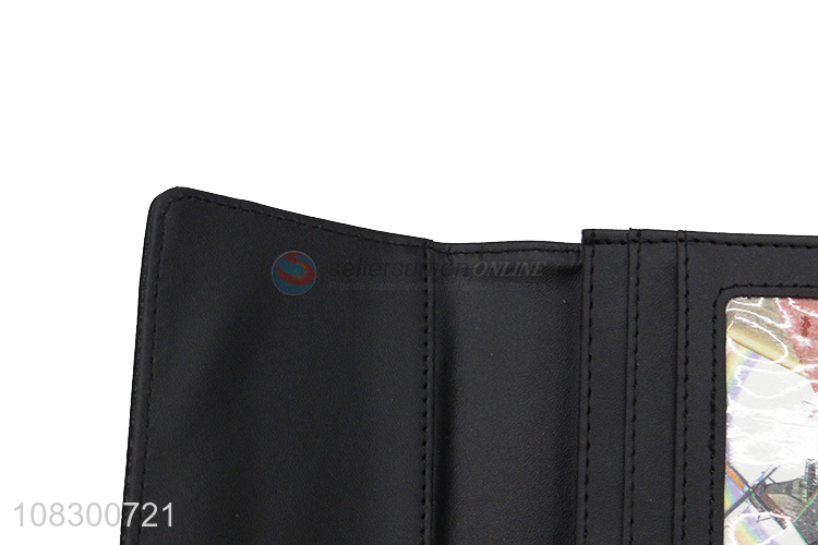 China supplier pu leather women clutch wallet trifold wallet