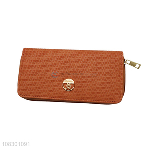 New arrival embossed clutch wallet pu leather long wallet