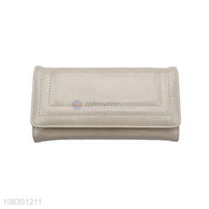 High quality faux leather long trifild <em>wallet</em> long <em>clutch</em>