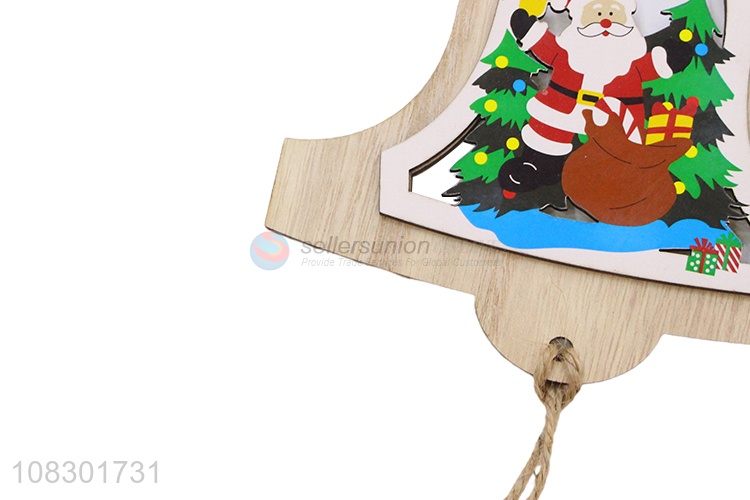 New arrival Santa Claus hanging decoration wooden slice ornament