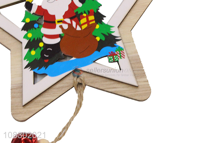 High quality wooden hanging decoration Christmas party pendant