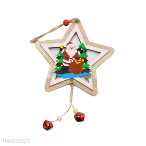 High quality wooden hanging decoration Christmas party pendant