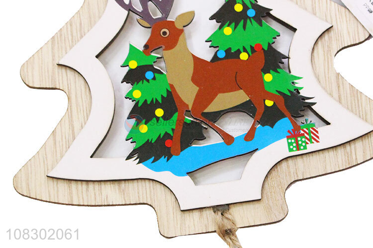 Good wholesale price wooden decoration hanging ornaments