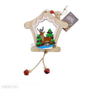 Factory price Christmas hanging decoration wooden home pendant