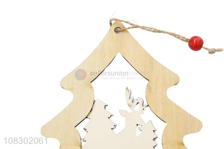 Good wholesale price wooden decoration hanging ornaments